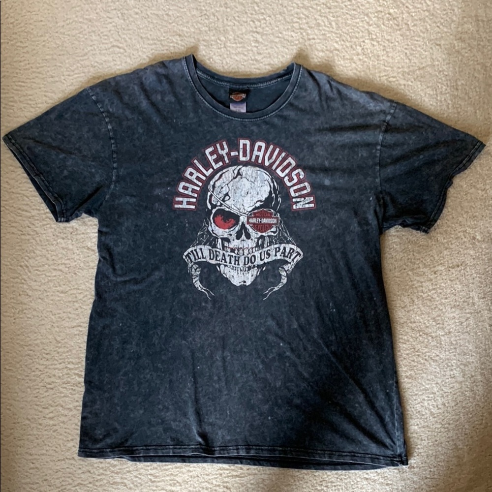 Harley Davidson Graphic T-Shirt Men’s XXL Dark Gray